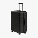 Away Medium Checked Luggage, Lightweight Hard Shell Suitcase with Spinner Wheels, Durable Rolling Luggage, TSA Lock, 26 Inch, Jet Black