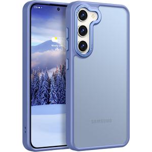 Rayboen for Samsung Galaxy S23 Plus Case, Translucent Frosted Skin Feel Anti-Scratch Hard PC Back Soft Silicone Edge, Slim Fit Shockproof Protective Phone Cover for Samsung S23+ Plus, Matte LightBlue