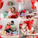 Yousoontic 6 Pcs Valentines Day Heart Wood Sign Love Heart Candy Tabletop Centerpiece Colorful Conversation Hearts Wooden Block Table Decorations for Wedding Party Office Tiered Tray Home Shelf Gift