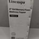 Linenspa Memory Foam Mattress Topper, Size Twin XL - 2 Inch Gel Infused Memory Foam - Plush Feel - Cooling and Pressure Relieving - CertiPUR Certified