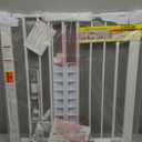 Cumbor 29.7-40.6" Baby Gate for Stairs, Mom's Choice Awards Winner-Dog Gate for Doorways, Pressure Mounted Auto-Close Pet Gates for Dogs Indoor, Safety Child Gate with Easy Walk Thru Door, White