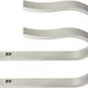 Brushed Nickel Curtain Drapery Holdbacks,2Pcs Solid Aluminum U Shaped Wall Mounted Curtain Tiebacks