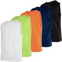Real Essentials 5 Pack: Boys Dry-Fit Active Athletic Performance Tank Top M