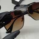 SUNGAIT Rimless Rectangle Sunglasses Square Frameless Shades for Men Women Y2K Vintage UV Protection