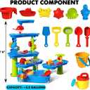 CozyBomB™ Water Table for Toddlers 3-5,Sand Water Tables with Fishing Game Set,5 Tier Outdoor Toys for Kids Ages 4-8,Summer Beach Outside Sensory Table Activity, Party Birthday Gift