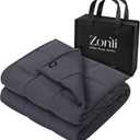 ZonLi Weighted Blanket for Adults (60"x80", 22lbs, Dark Grey) Queen Size High Breathability Cooling Heavy Blanket, Soft Material with Premium Glass Beads, All-Season, Easy Care