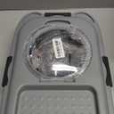 Dog Food Storage Container, 10-20 lbs Airtight Collapsible Cat Food Storage Container with Attachable Wheels, Portable Handle, Dog Food Scoop for Dog Cat Bird Pet Dry Food Storage Bin Dark Grey (Medium)