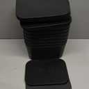 ORGIDOL 8 Pack Black Storage Bins with Lids Stackable Storage Container for Organizing, Black Storage Boxes with Handle for Shelves, Cute Organizer Bins for Craft, Snacks, 9.85x6.9x5.7 Inch