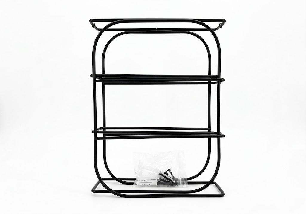  3-Tier Wall-Mounted Metal Wire Organizer Rack