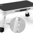 Folding Step Stool, Height-Adjustable Step Stool with Non-Slip Platform, Step Ladder for Adults or Kids in Kitchen, Home, 330 Lbs Capacity