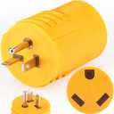 Kanayu Generator 20 Amp to RV 30A Power Adapter 3-Prong 5-20P Male Plug to RV TT-30R Female Receptacle, Converter Plug for Camper Caravan Van Travel Trailer