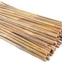 50Pcs Garden Stakes, 0.32/16 Inch Bamboo SticksNatural Plant Stakes for Indoor and Outdoor PlantsPoles for Tomatoes, Beans, Potted Plants (16In,Pack of 50)