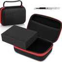EVA Hard Case with Customizable Foam 7.1 x 4.7 x 3.1 Inch Protective EVA Carrying Case Shockproof Outdoor for Camera, Digital Products, Electronic Instruments with Knife, Black and Red