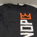 Womens No Kings Protest Sign Vertical V-Neck T-Shirt, Size L