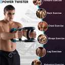 Twister Arm Trainer, Adjustable Power U Shaped Arm Trainer Bar for Men, 60-100lb Chest Exerciser for Women, Snaker Portable Spring Resistance for Home Workout Machine Equipment (Grey)