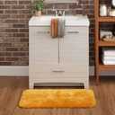 Mohawk Home Machine Washable Bath Golden Yellow 1' 11" x 3' 3" Bath Mat Perfect for Your Bathroom