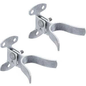 1-3/8" Chain Link Fence Gate Latch, Wall Mount (Flat Back) Metal Gate Fork Latch Hardware with Lag Bolt for Fence Gate Frames, Easily Mounts to Post or Wall (1-3/8"-2 PCS)