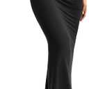 KIFOVEN Women's High Waist Elastic Flare Sexy Bodycon Basic Slim Maxi Skirt, XS
