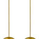 AUTELO 2 Pack 8 Inch Modern Brushed Gold Pendant Lights Kitchen Island | Pendant Light Fixture with Milky White Globe Glass Shade, Adjustable Gold Pendant Lights for Kitchen Island Dining Room
