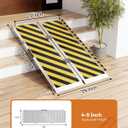 Portable Wheelchair Ramp 4FT, Aluminum Folding Ramps for Wheelchairs for Home Steps with Handle & Non-Skid Surface, 600 lbs Capacity Threshold Ramps for Doorways, Steps, Front Porch, Stairs, Entry