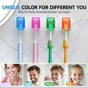 Toothbrush Holders for BathroomsUpgrade Single Slot Design Toothbrush Holder Wall Mounted with Cover Moisture-Proof and Dust-Proof Toothbrush Storage Organizer for Shower Family and Travel 4PCS