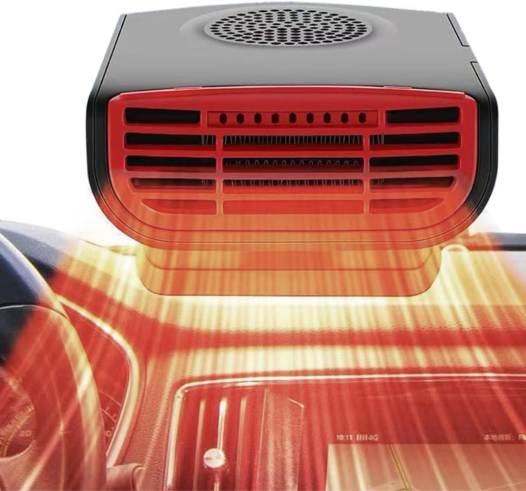 12V Portable Car Heater & Defroster, 3-in-1 Multi-Function Windshield Heater with Fast Heating, Defrost & Defog | 360° Adjustable Plug In Auto Heater for Vehicle, SUV, RV, Truck