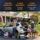 19 Cubic Feet Roof Bag Safety Tested Heavy-Duty Waterproof Rooftop Cargo Carrier for All Cars & SUVs (with or Without Rack) Includes Protective Mat & Storage Bag Military-Grade 840D PVC