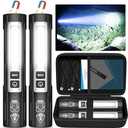 Banral Rechargeable Flashlights High Lumens - Super Bright Small Pocket Magnetic Flashlight, 8 Modes LED Tactical Flash Light, Dual Button Powerful Flashlight for Camping (2, Pure Black)