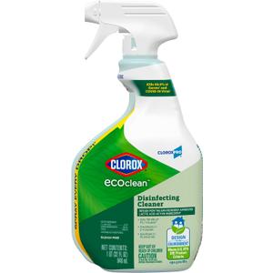 Clorox CloroxPro EcoClean Disinfecting Cleaner Spray Bottle, 32 Fluid Ounces, Pack Of 9