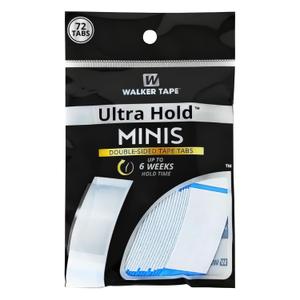 Ultra Hold Mini Tabs - Durable Double Sided Hair Wig Tape - Long Lasting Water & Heat Resistant - 72 Tabs per Pack