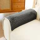 Plush Warm Sofa Covers Washable, Funny Fuzzy Couch Cover for Dogs Washable, Non-Slip Couch Covers for Recliner, Soft Sofa Slipcover for Pet & Kid(1PC, Dark Grey, 28"28", Single Seater)