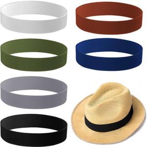 Cindeer 6 Pieces Stretchable Hat Band for Women Cowboy Hat Band for Men Panama Straw Accessories, 6 Colors