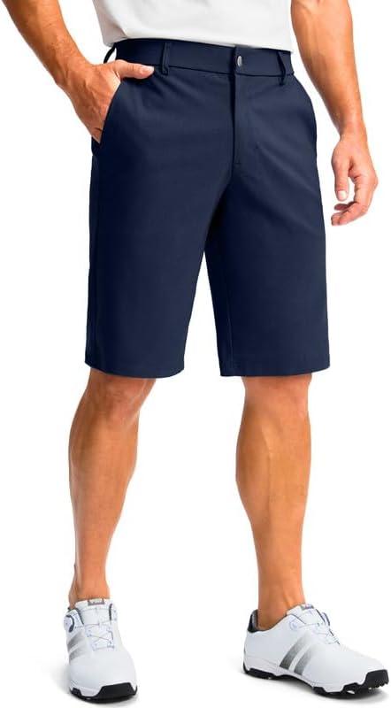 Men's Golf Shorts with 5 Pockets 11" Inseam Stretch Quick Dry Casual Work Dress Shorts for Men (42, Navy)