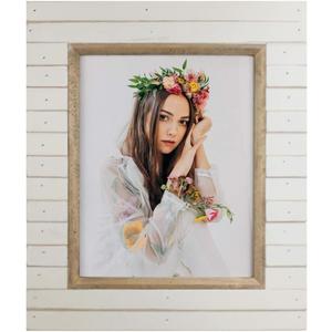 8x10 Wooden Picture Frame Rustic Distressed White Photo Frame with Glass Cover Ready to Table Top and Wall Mounting