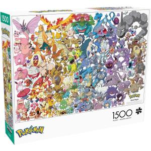 Buffalo Games - Pokemon - 1 Pokemon - Kanto 151-1500 Piece Jigsaw Puzzle for Adults -Challenging Puzzle Perfect for Game Nights - Finished Size is 38.50 x 26.50