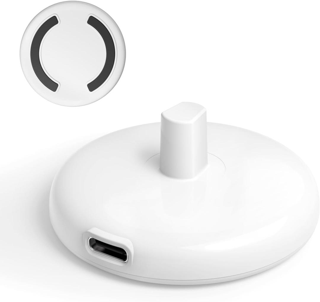 Induction Type C Charger Compatible with Oral-B Braun Electric Toothbrushes IO3/4/5/6, Pro 1/3/600/3000, D100, Portable Travel Charger Replacement for 3757, White