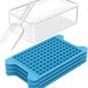 Mini Ice Cube Tray for Freezer: FDDBI Small Ice Trays for Freezer with Bin - 1174PCS Easy Release Nugget Ice Tray - Crushed Ice Tray with Container (Cool Blue)