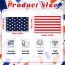 Breling 2 Pcs 4th of July Door Mat Set, Layered Thick Mats Combo with Blue Star Red Stripe American Flag Design for Independence 250 Anniversary Memorial Day Doormat for Front Porch Outdoor