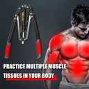 Arm Exercise Equipment Chest Workout - Hydraulic Power Twister 10 Gears Adjustable 22-440lbs,Chest Exerciser for Men,Arm Workout Equipment,Thick Steel Wear-Resistant, Non-Slip Handle PU Rubber