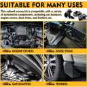 Upgraded 60 PCS 1/4" U-Nut Clips & Hex Head Body Bolts Kit, Automotive Fasteners (30 Sets)  Fender Bolts, Bumper Screws & Engine Splash Shield Hardware  Rust-Resistant Metal Clips & Bolts