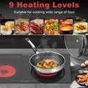 2 Burner Electric Cooktop - 24 Inch Electric Stove Built-in(23"x13") and Countertop(24"x14"), Two Burner Ceramic Cook Top with Child Lock, Timer, Sensor Touch Control, 110V Plug in