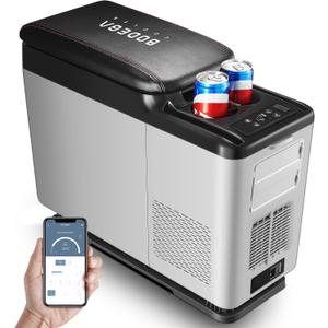 BODEGACOOLER 12 Volt Refrigerator, 16 Quart (15L) Car Fridge, Portable Refrigerator (-4-68), 12/24V DC for Outdoor, Vehicles, Camping, Travel