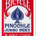 1 Dozen Pinochle Poker Playing Cards - 6 Blue & 6 Red Decks! (Jumbo)