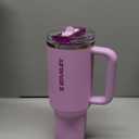 STANLEY Quencher ProTour Flip Straw Tumbler with Leakproof Lid | Built-In Straw & Handle | Cupholder Compatible for Travel | Insulated Stainless Steel Cup | BPA-Free (40 Ounces, Soft Orchid)