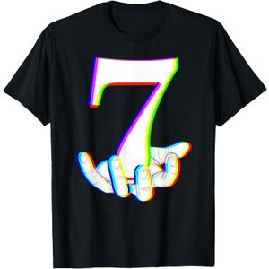 Funny 67 Six Seven Meme Couple Matching Halloween Costume T-Shirt (Black, L)