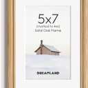 Dreamland 5x7 Picture Frame, Oak Wood 5 by 7 Frames for Tabletop & Wall Display, 5x7 Picture Frame Matted to 4x6, Rustic Wood Photo Frames with Tempered Glass (USA-Sourced White Oak Wood)