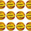Vizari Stadio Match NFHS Soccer Ball for Practice Sessions and Official Games | 32 Panel Hand Stiched Training Soccer Ball for Boys Kids and Adults (Set of 12) (Yellow)