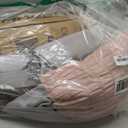 HYMOKEGE Rose Gold/Light Grey Queen Comforter Set Seersucker 7 Pieces, All Season Luxury Bed in a Bag Queen for Bedroom, Bedding Set with Comforter, Sheets, Pillowcases & Shams