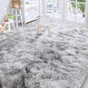 AIMECO Area Rugs for Living Room Bedroom, 4X6 Ft Shag Fluffy Rug Green Carpet ，Machine Washable Indoor Carpet for Kids Girls and Boys, Dorms, Nursery Rooms,Room Decor Aesthetic Green