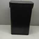 EKO Deluxe Mirage-T 50 Liter / 13.2 Gallon Touchless Rectangular Motion Sensor Trash Can, Matte Black Stainless Steel Finish